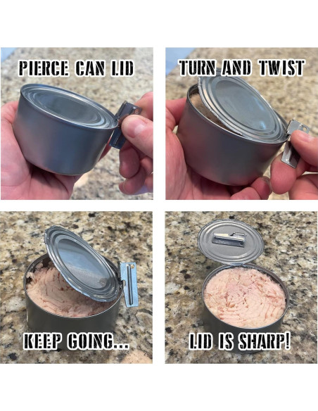 Abrelatas US Shelby P-38 y P-51 Acero Inoxidable 3.81 y 5.08 cm