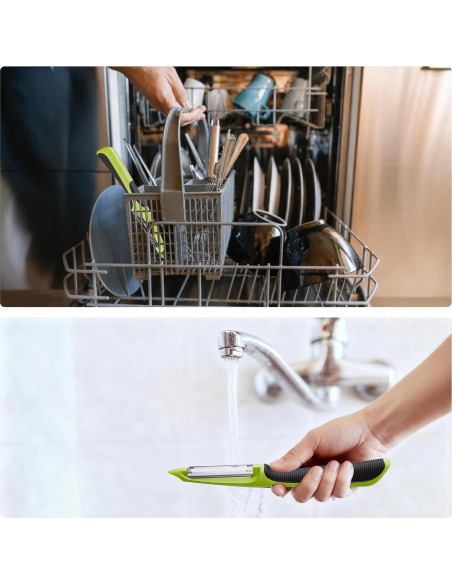 Pelador de Verduras TOAXUUL Ergonómico Antideslizante Verde