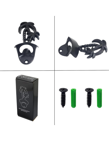 Abrebotellas Magnético de Pared Jumiok Negro 12.45x5.46cm