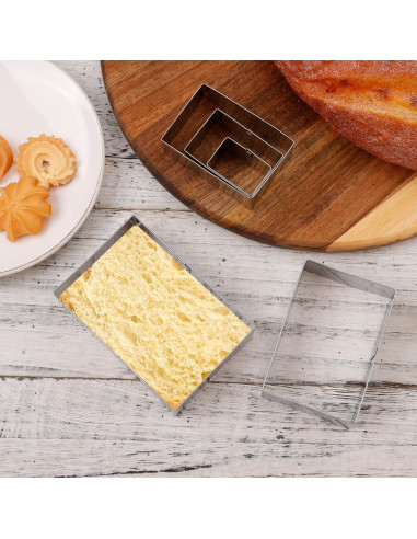 Juego de 5 Cortadores de Galletas Rectangulares PEUTIER Acero Inoxidable