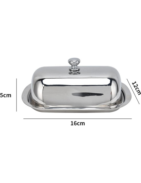 Caja de Mantequilla Acero Inoxidable Tomotato 16x12x5cm