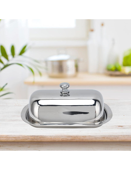 Caja de Mantequilla Acero Inoxidable Tomotato 16x12x5cm