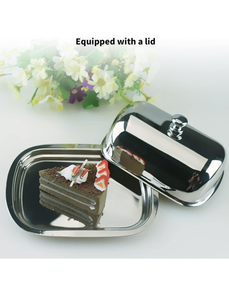 Caja de Mantequilla Acero Inoxidable Tomotato 16x12x5cm