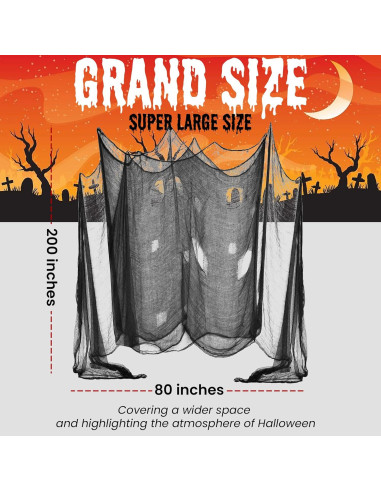 Tela Espeluznante de Halloween DealKits 1.2 x 6 m Decoración