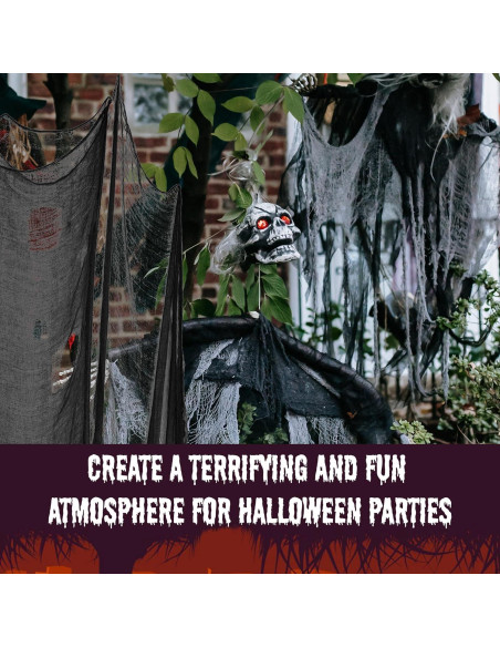 Tela Espeluznante de Halloween DealKits 1.2 x 6 m Decoración