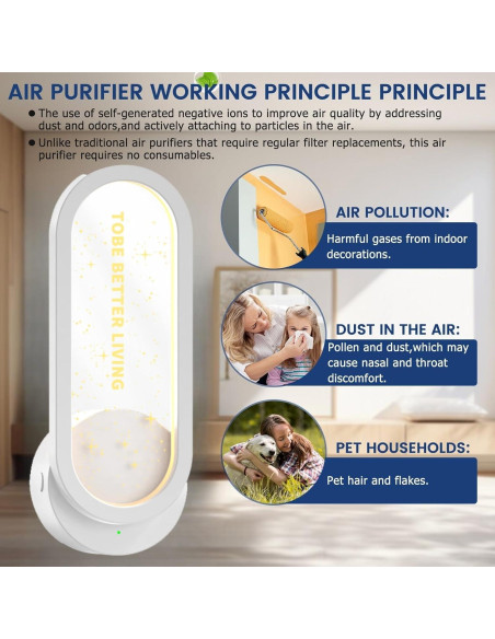 Purificador de Aire Enchufable TS-29 con Luz Nocturna