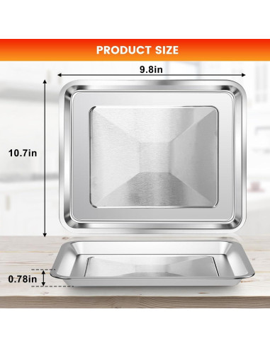 Bandeja de Acero Inoxidable para Freidora de Aire Cuisinart 28.7x24.6cm