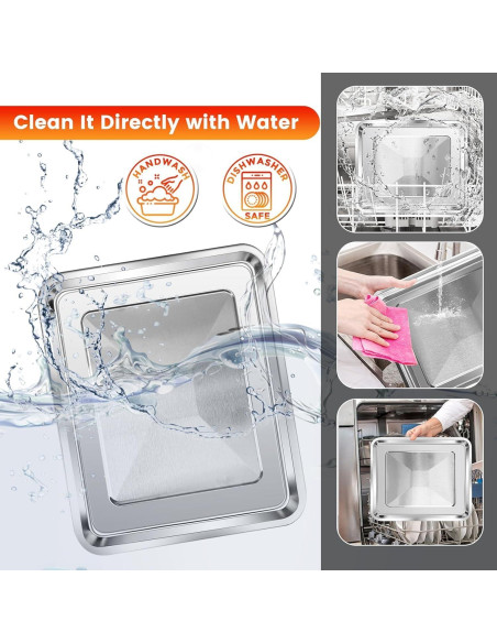 Bandeja de Acero Inoxidable para Freidora de Aire Cuisinart 28.7x24.6cm