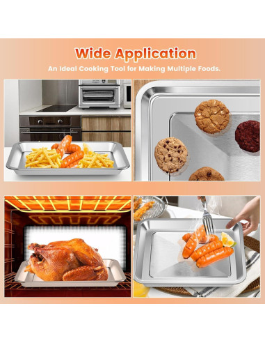 Bandeja de Acero Inoxidable para Freidora de Aire Cuisinart 28.7x24.6cm