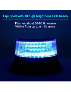 Luz de Advertencia Estroboscópica Solar Aolyty 360 Ámbar 2