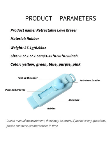 Paquete de 5 Gomas de Borrar Retráctiles LASUND - Alta Calidad