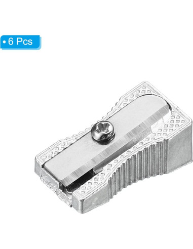 Afiladores de Lápiz Manuales PATIKIL, Paquete de 6, Metal
