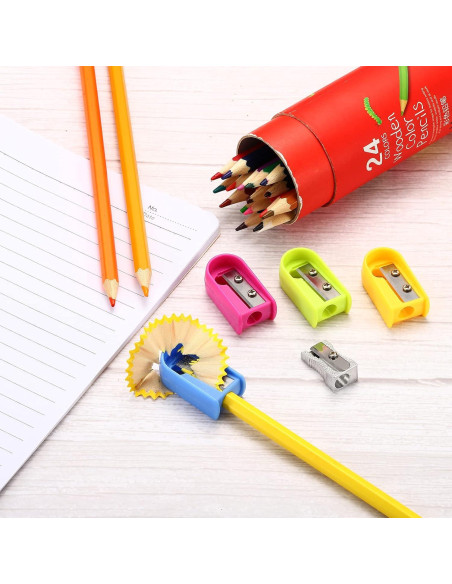 Afiladores de Lápiz Manuales PATIKIL, Paquete de 6, Metal