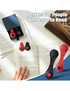 Marcadores de Páginas Magnéticos de Cuero Ovesmusl Corazón 2