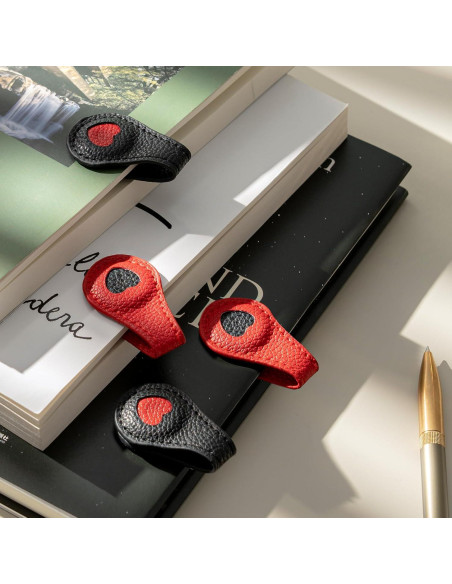 Marcadores de Páginas Magnéticos de Cuero Ovesmusl Corazón