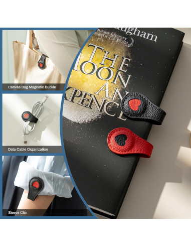 Marcadores de Páginas Magnéticos de Cuero Ovesmusl Corazón