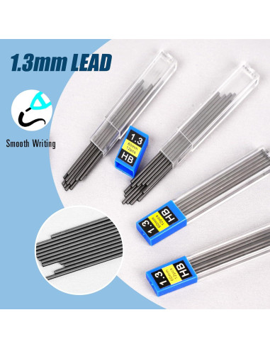 Juego de Lápices Mecánicos Aitikili 1.3mm con Recargas y Gomas