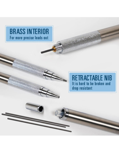 Juego de Lápices Mecánicos Aitikili 1.3mm con Recargas y Gomas