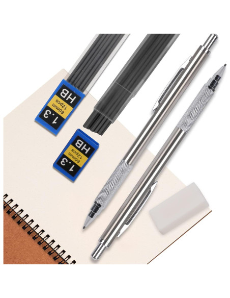 Juego de Lápices Mecánicos Aitikili 1.3mm con Recargas y Gomas