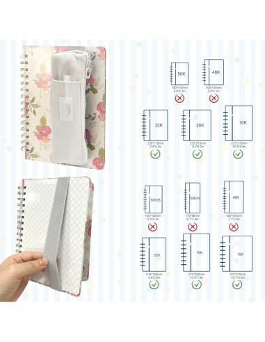 Organizador de Lectura KKONHII 2PCS Bolsa Doble Capa 4.1x5.1cm