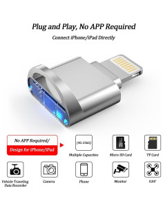 Lector de Tarjeta Micro SD WILLMLEGED para iPhone y iPad 2