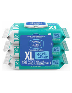 Toallitas Húmedas XL Nice 'N CLEAN 180 Unidades Sin Fragancia