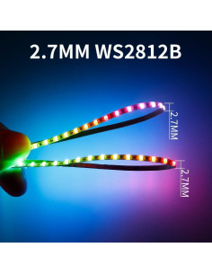 Tira LED WS2812B 1m 160 LEDs/m 2.7mm Ultra Estrecha DC5V 2
