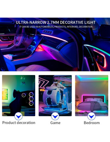 Tira LED WS2812B 1m 160 LEDs/m 2.7mm Ultra Estrecha DC5V