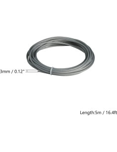 Manga de Cable Trenzada Othmro 5m Gris 3mm Organizador 2