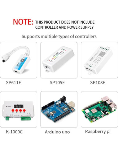 Tira LED WS2812B 1m 160 LEDs/m 2.7mm Ultra Estrecha DC5V
