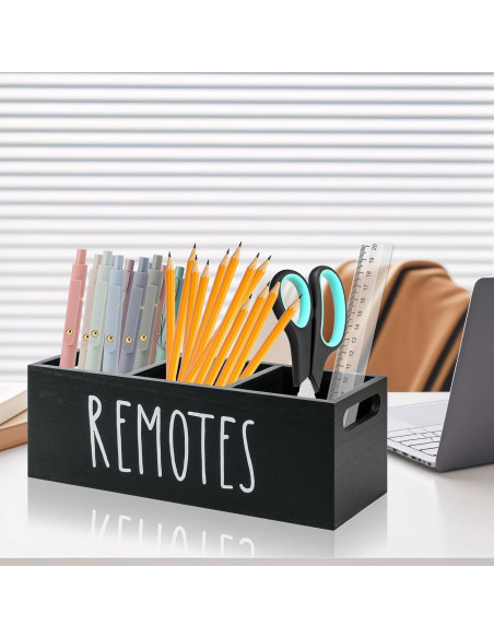 Soporte para Control Remoto VACONICO Negro 3 Compartimentos