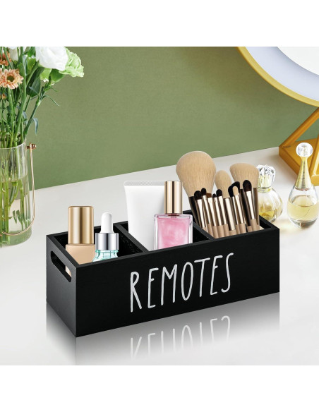 Soporte para Control Remoto VACONICO Negro 3 Compartimentos