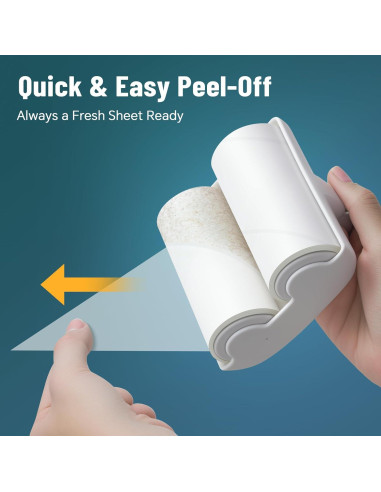 Rodillo Quitapelusas Doble NiHome con 4 Recambios, 90 Hojas