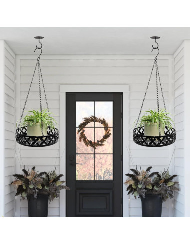 Soporte Colgante de Planta ARTORA Metal Negro 25cm x 80cm