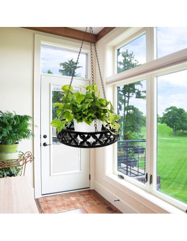 Soporte Colgante de Planta ARTORA Metal Negro 25cm x 80cm