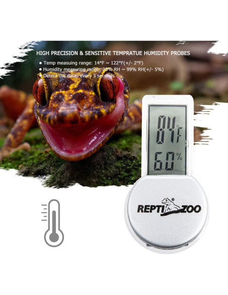 Termómetro e Higrómetro Digital REPTI ZOO para Reptiles