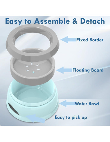 Tazón de Agua Antideslizante Takfox 750ml para Perros y Gatos