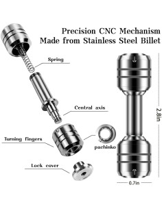 Mancuernas Antiestrés Metálicas QETRABONE 2 en 1 para Adultos 2