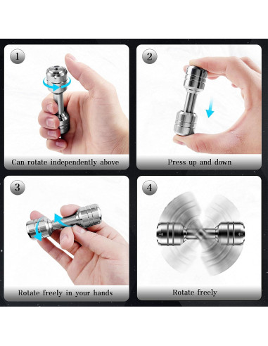 Mancuernas Antiestrés Metálicas QETRABONE 2 en 1 para Adultos