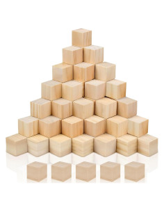 120 Cubos de Madera Keshufu 2.54 cm para Manualidades DIY