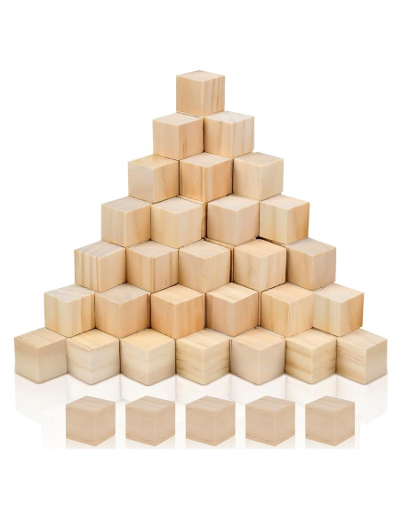 120 Cubos de Madera Keshufu 2.54 cm para Manualidades DIY