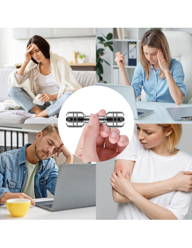 Mancuernas Antiestrés Metálicas QETRABONE 2 en 1 para Adultos