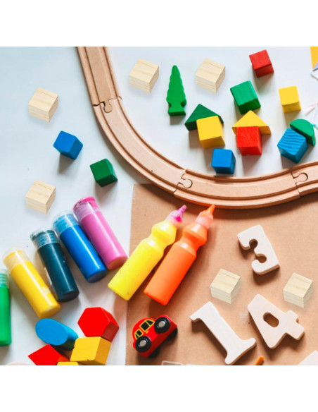 120 Cubos de Madera Keshufu 2.54 cm para Manualidades DIY