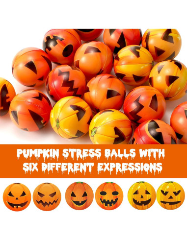 Bolas de Estrés de Calabaza Halloween Cindeer 42 Pcs Alivio