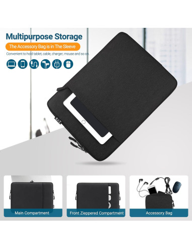 Funda para Laptop ZYB 16 Pulgadas Impermeable - Negro
