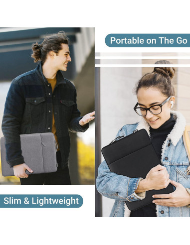 Funda para Laptop ZYB 16 Pulgadas Impermeable - Negro