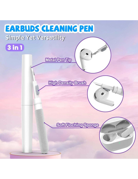 Paquete 3 Fundas Silicona Kawaii para Airpods 4 - Azul, Morado, Rosa