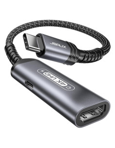 Adaptador JSAUX USB C a HDMI 4K 60Hz con Carga Rápida 100W