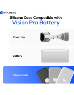 Funda de Silicona para Batería Vision Pro - Gris - Foursea 2