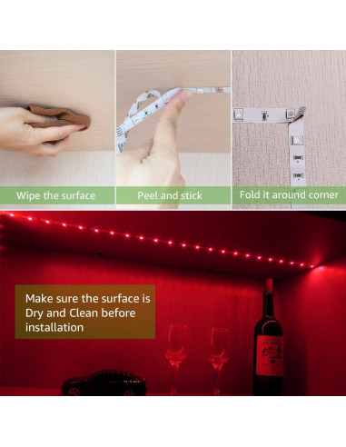 Luces de tira LED a batería GOIEHIR 2m con control remoto 24 teclas